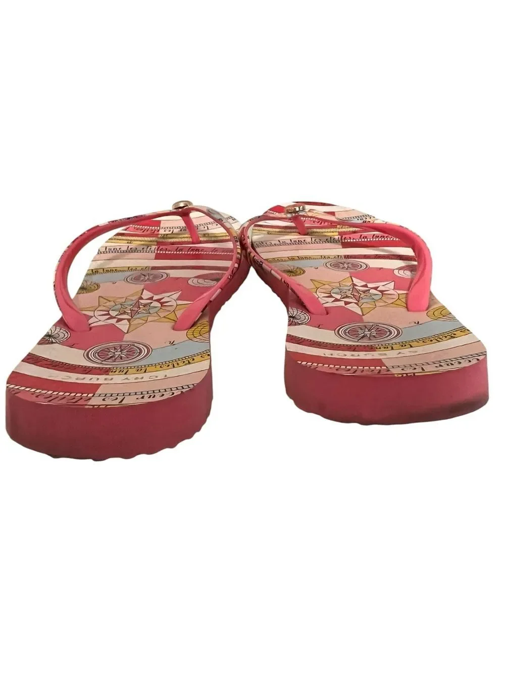 Tory Burch Constellation Jelly Thong Flip Flops Pink US 11 Vacation Resort
